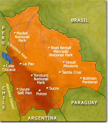 Bolivia Ecotourism Map